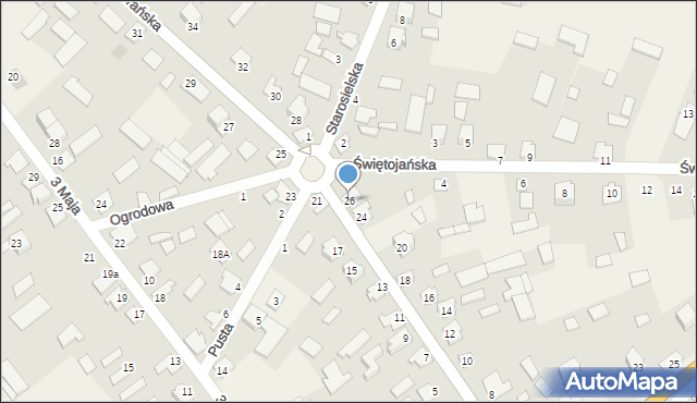 Boćki, Brańska, 26, mapa Boćki