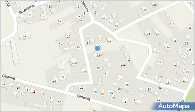 Bolesław, Browarna, 12a, mapa Bolesław
