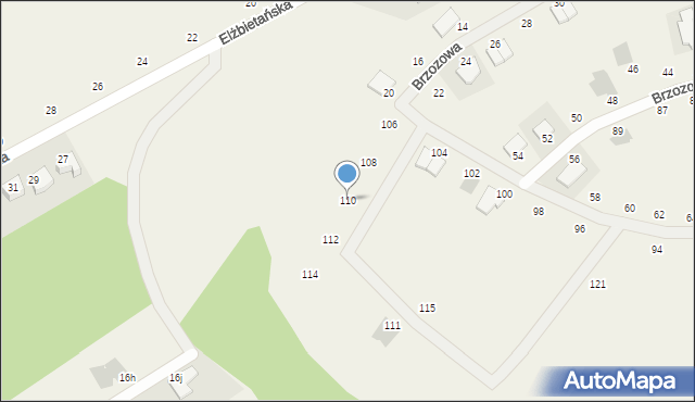 Borkowo, Brzozowa, 110, mapa Borkowo