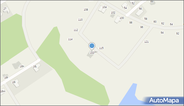 Borkowo, Brzozowa, 111, mapa Borkowo