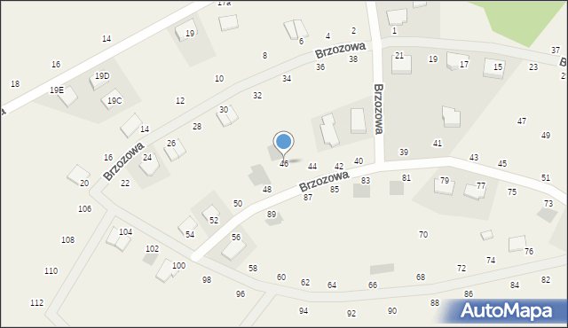 Borkowo, Brzozowa, 46, mapa Borkowo