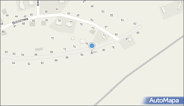 Borkowo, Brzozowa, 82, mapa Borkowo