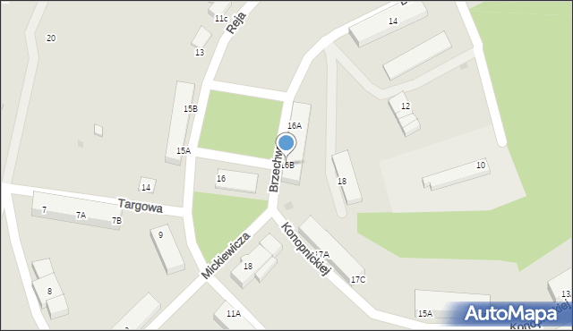 Borne Sulinowo, Brzechwy Jana, 16B, mapa Borne Sulinowo