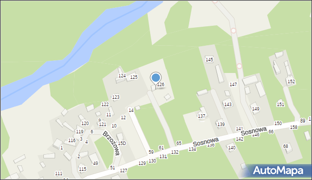 Borowa, Brzozowa, 19, mapa Borowa