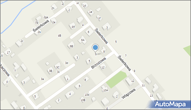 Borowa, Brzozowa, 7, mapa Borowa