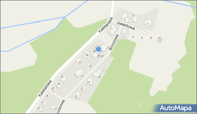 Boruszowice, Brzozowa, 17, mapa Boruszowice