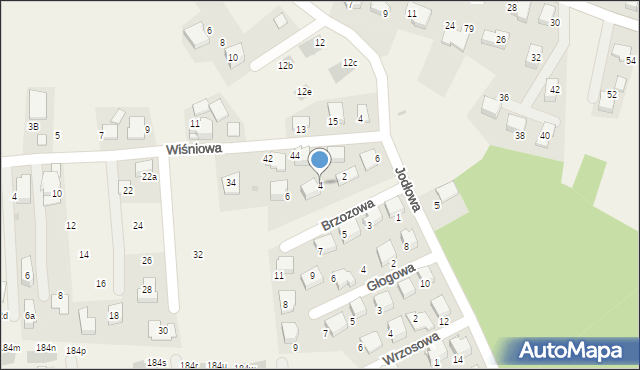 Bosutów, Brzozowa, 4, mapa Bosutów