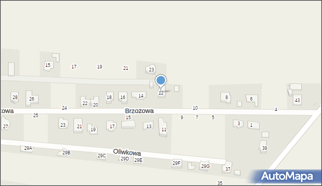 Boża Wola, Brzozowa, 12, mapa Boża Wola