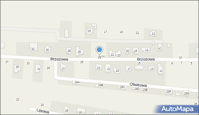 Boża Wola, Brzozowa, 24, mapa Boża Wola
