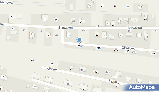 Boża Wola, Brzozowa, 29A, mapa Boża Wola