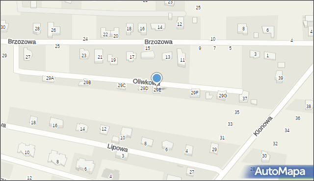 Boża Wola, Brzozowa, 29E, mapa Boża Wola