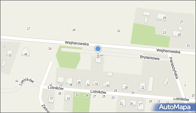 Bożepole Małe, Brylantowa, 11, mapa Bożepole Małe