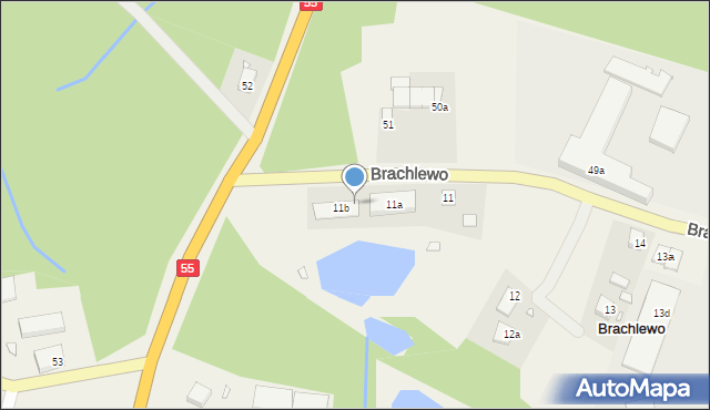 Brachlewo, Brachlewo, 11d, mapa Brachlewo