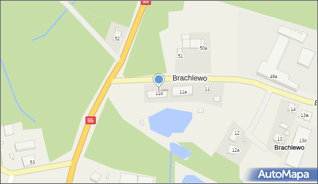 Brachlewo, Brachlewo, 11e, mapa Brachlewo
