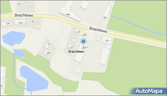 Brachlewo, Brachlewo, 13d, mapa Brachlewo