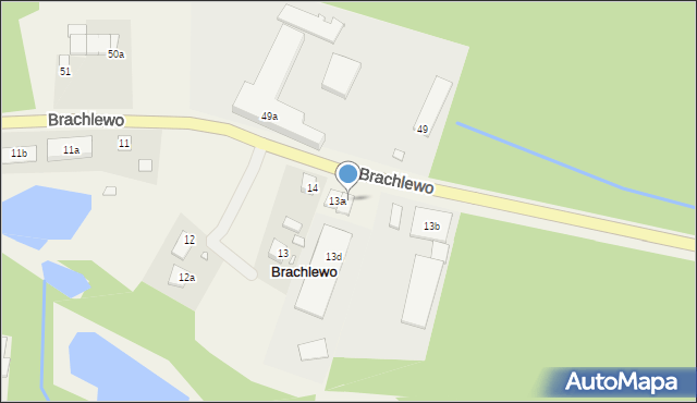 Brachlewo, Brachlewo, 14a, mapa Brachlewo