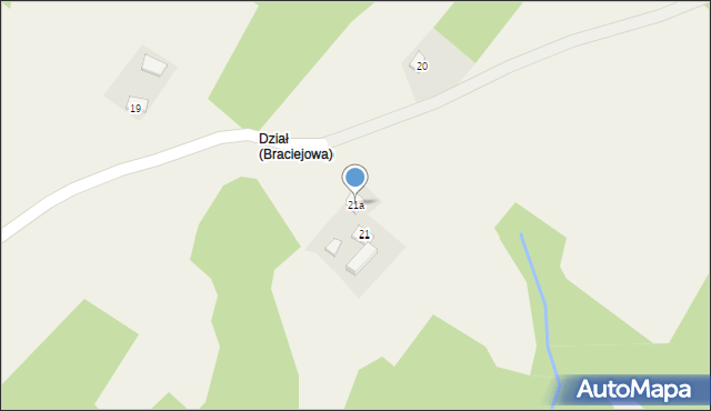 Braciejowa, Braciejowa, 21a, mapa Braciejowa