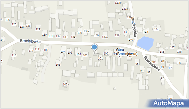 Braciejówka, Braciejówka, 102, mapa Braciejówka