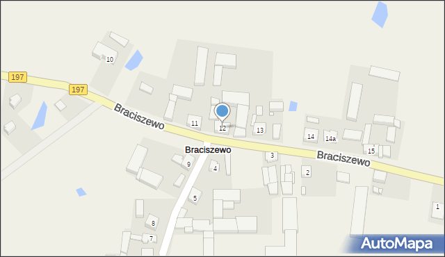 Braciszewo, Braciszewo, 12, mapa Braciszewo