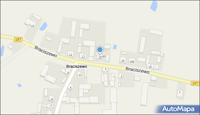 Braciszewo, Braciszewo, 13, mapa Braciszewo