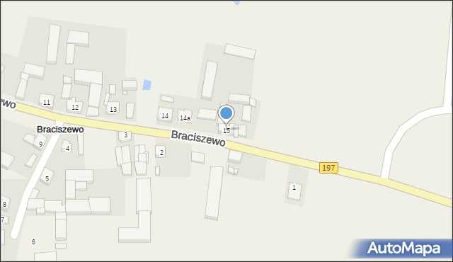 Braciszewo, Braciszewo, 15, mapa Braciszewo