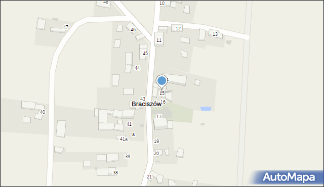 Braciszów, Braciszów, 15, mapa Braciszów