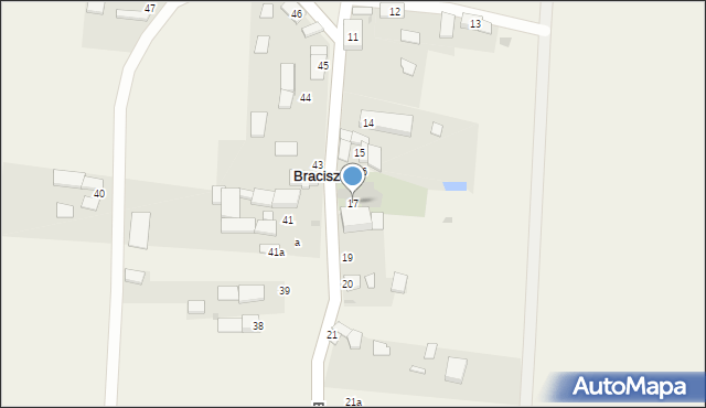Braciszów, Braciszów, 17, mapa Braciszów