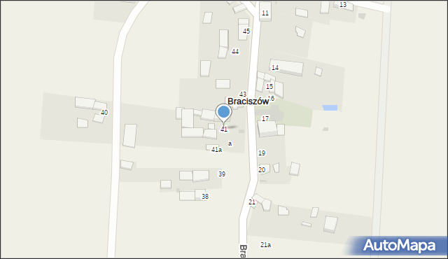 Braciszów, Braciszów, 41, mapa Braciszów