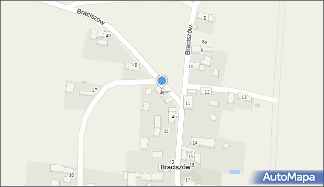 Braciszów, Braciszów, 46, mapa Braciszów