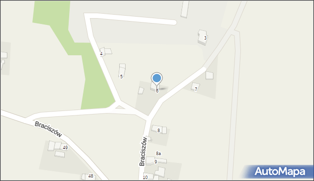 Braciszów, Braciszów, 6, mapa Braciszów