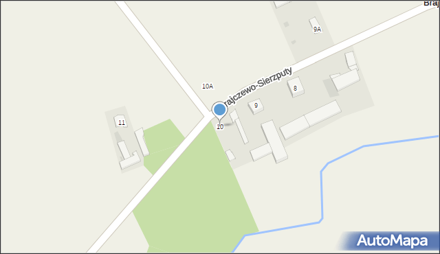 Brajczewo-Sierzputy, Brajczewo-Sierzputy, 10, mapa Brajczewo-Sierzputy