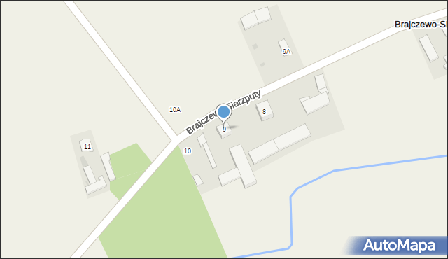 Brajczewo-Sierzputy, Brajczewo-Sierzputy, 9, mapa Brajczewo-Sierzputy