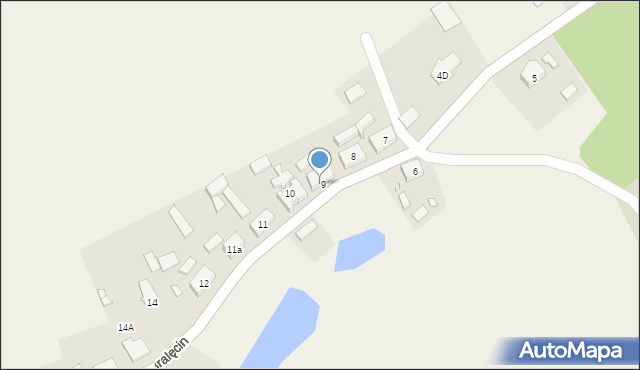 Bralęcin, Bralęcin, 9a, mapa Bralęcin