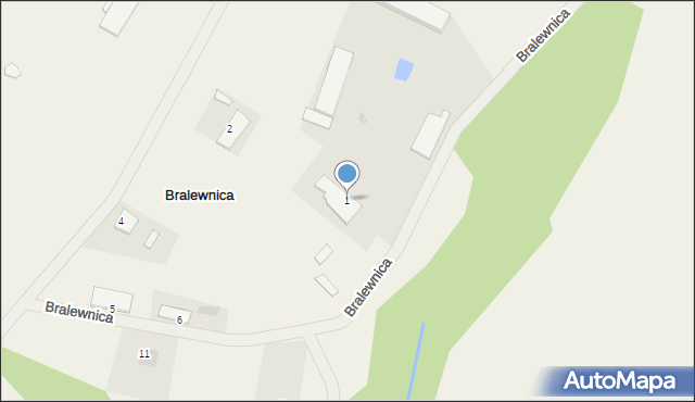 Bralewnica, Bralewnica, 1, mapa Bralewnica