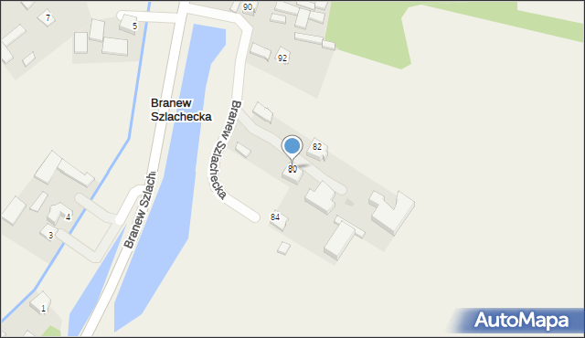 Branew Szlachecka, Branew Szlachecka, 80, mapa Branew Szlachecka