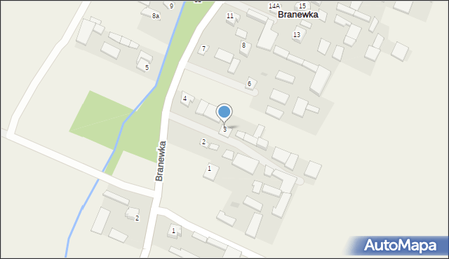 Branewka, Branewka, 3, mapa Branewka