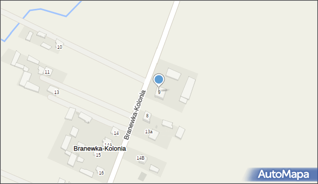 Branewka-Kolonia, Branewka-Kolonia, 9, mapa Branewka-Kolonia