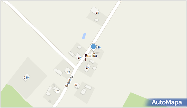 Branica, Branica, 18a, mapa Branica