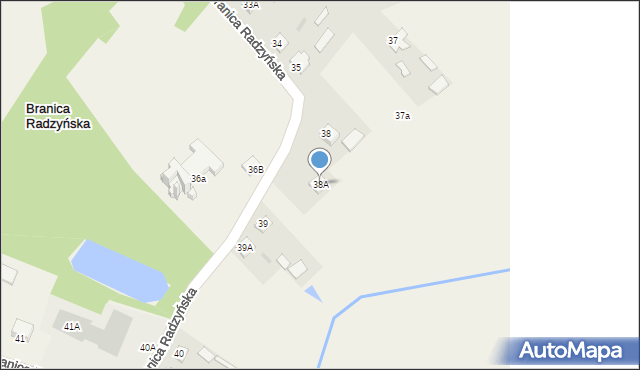 Branica Radzyńska, Branica Radzyńska, 38A, mapa Branica Radzyńska