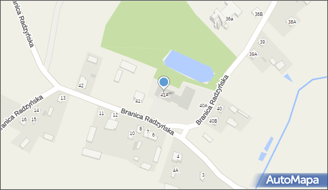Branica Radzyńska, Branica Radzyńska, 41A, mapa Branica Radzyńska