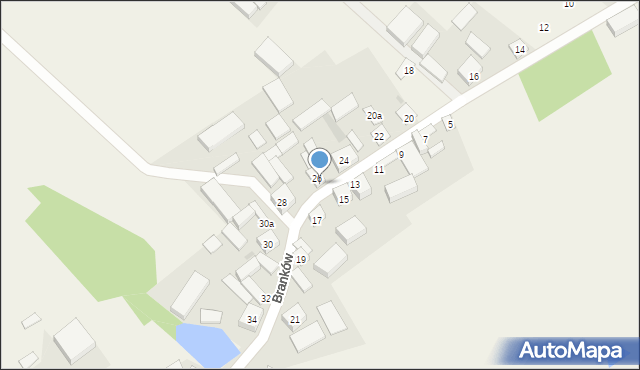 Branków, Branków, 26a, mapa Branków