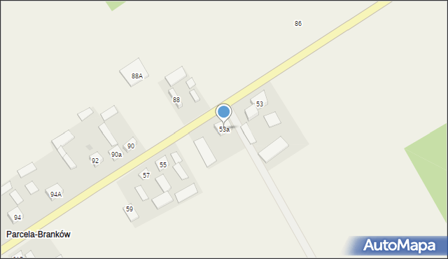 Branków, Branków, 53a, mapa Branków