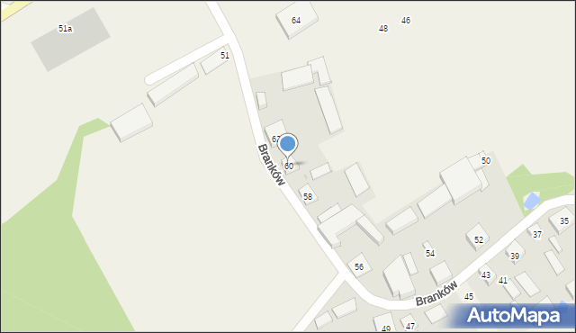 Branków, Branków, 60, mapa Branków