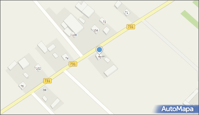 Branków, Branków, 70, mapa Branków