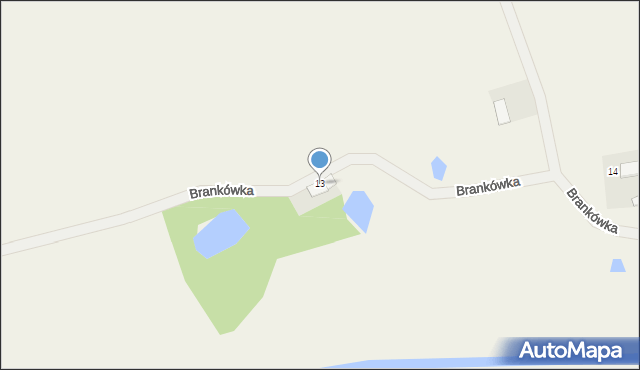 Brankówka, Brankówka, 13, mapa Brankówka