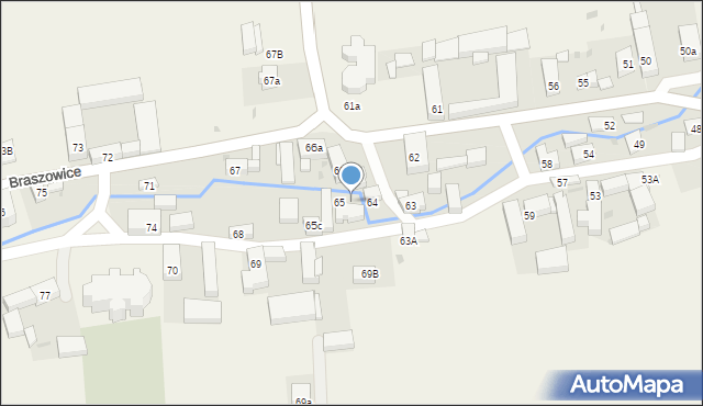 Braszowice, Braszowice, 65a, mapa Braszowice