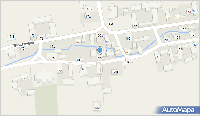 Braszowice, Braszowice, 65c, mapa Braszowice