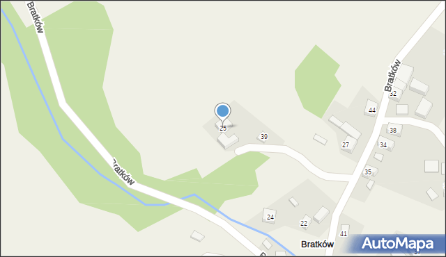 Bratków, Bratków, 25, mapa Bratków