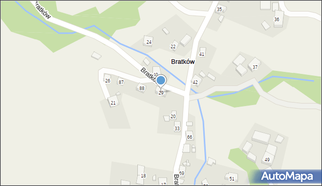 Bratków, Bratków, 29, mapa Bratków