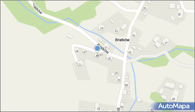 Bratków, Bratków, 88, mapa Bratków